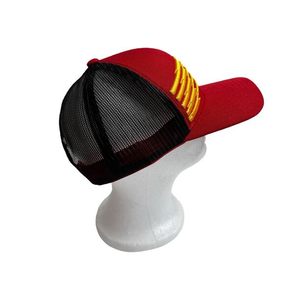 The Flash DC Comics Red Mesh SnapBack Hat Cap One Size Adult Yellow Lightning - Picture 3 of 9